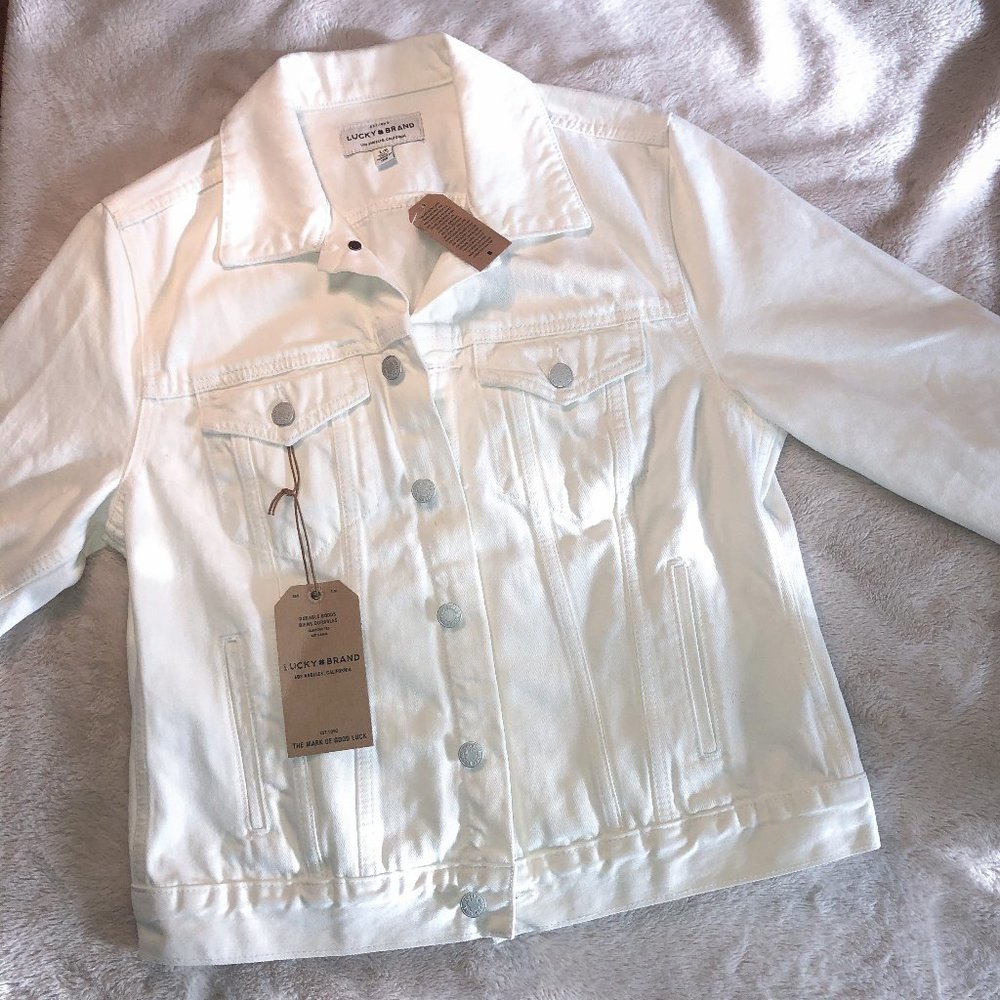 Lucky Brand White Denim Jacket
